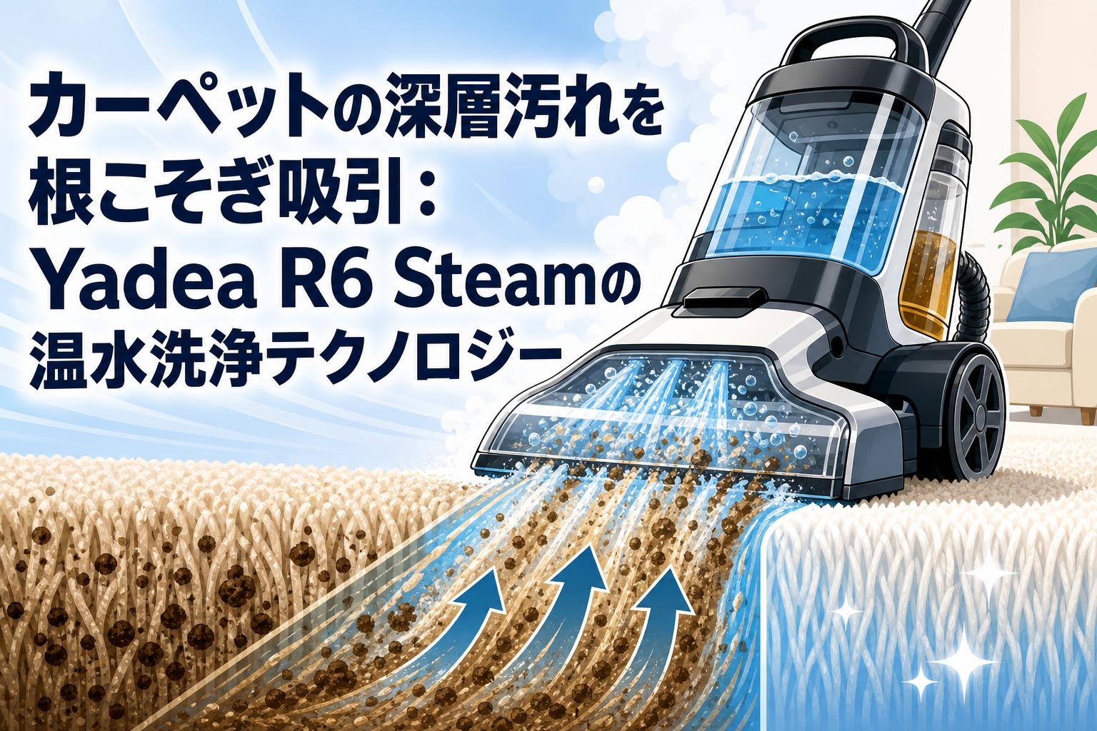 カーペットの深層汚れを根こそぎ吸引：Yadea R6 Steamの温水洗浄テクノロジー