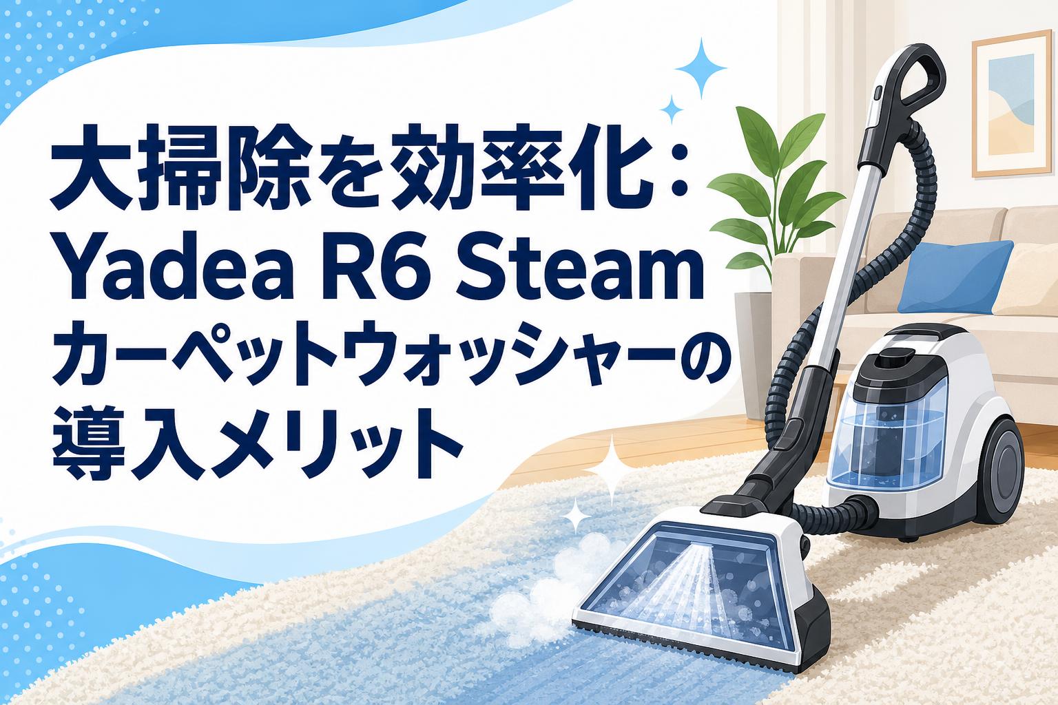 大掃除を効率化：Yadea R6 Steamカーペットウォッシャーの導入メリット