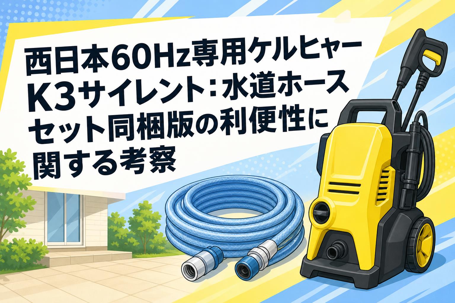 西日本60Hz専用ケルヒャーK3サイレント：水道ホースセット同梱版の利便性に関する考察