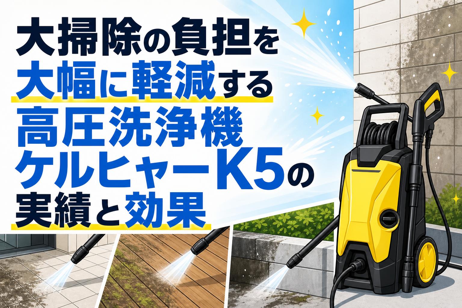 大掃除の負担を大幅に軽減する高圧洗浄機ケルヒャーK5の実績と効果