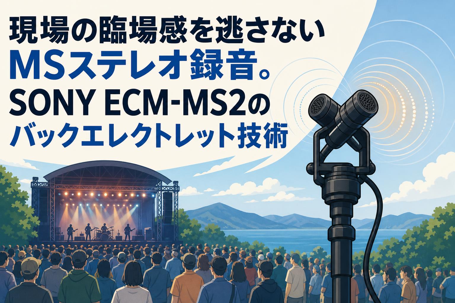 現場の臨場感を逃さないMSステレオ録音。SONY ECM-MS2のバックエレクトレット技術