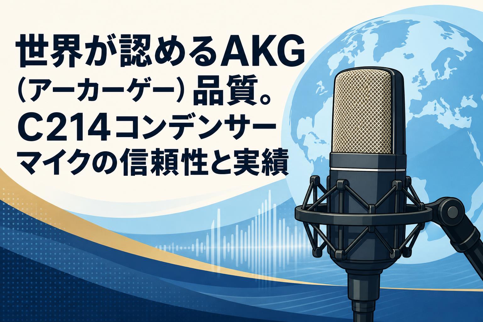 世界が認めるAKG（アーカーゲー）品質。C214コンデンサーマイクの信頼性と実績