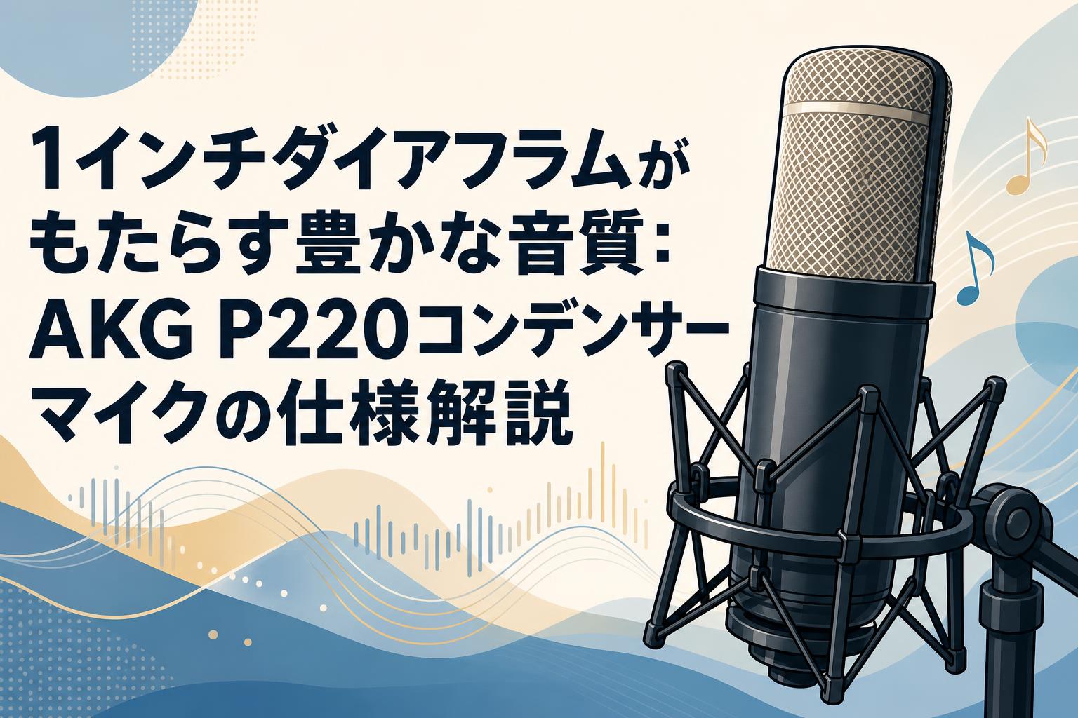 1インチダイアフラムがもたらす豊かな音質：AKG P220コンデンサーマイクの仕様解説