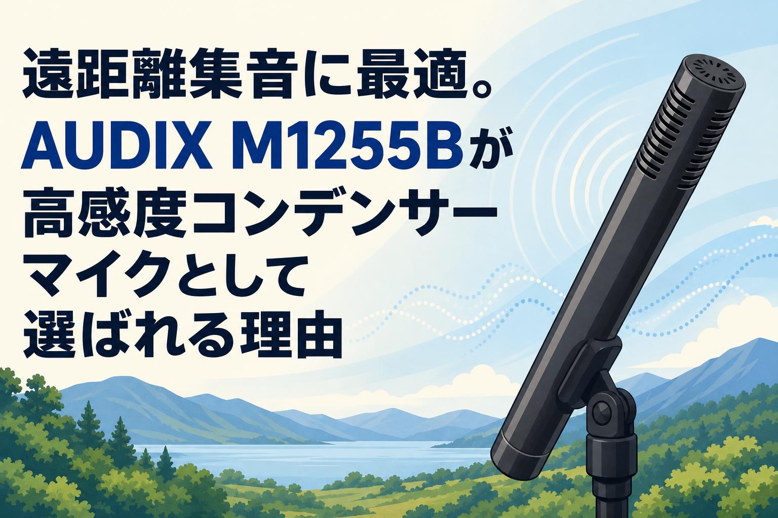 遠距離集音に最適。AUDIX M1255Bが高感度コンデンサーマイクとして選ばれる理由