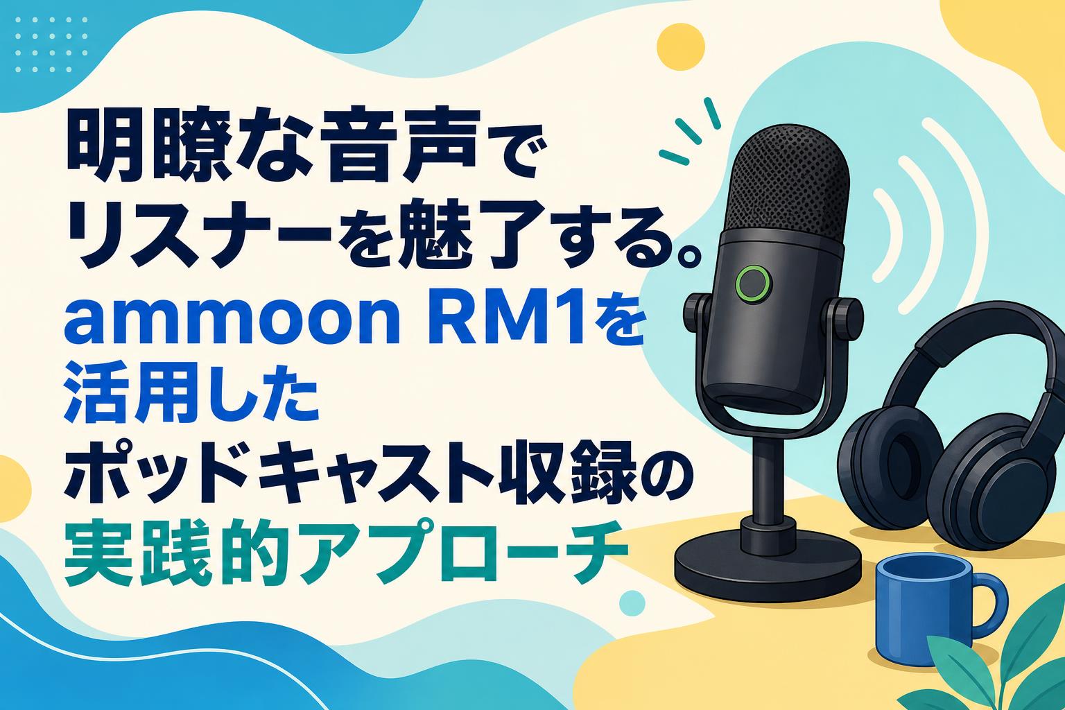 明瞭な音声でリスナーを魅了する。ammoon RM1を活用したポッドキャスト収録の実践的アプローチ