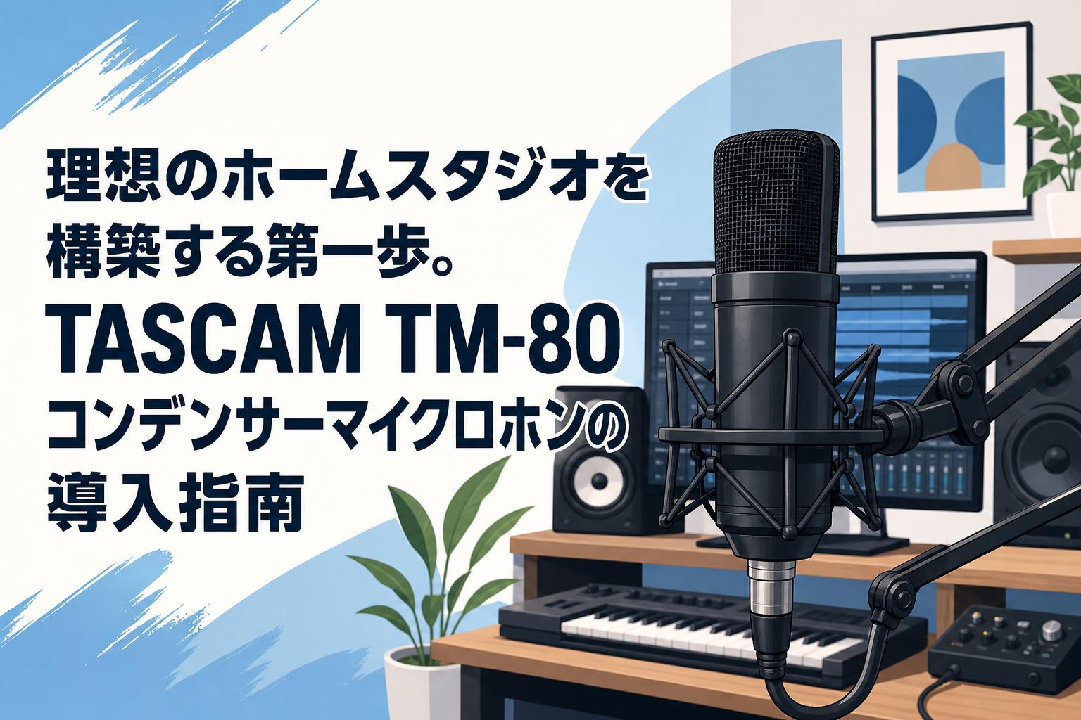 理想のホームスタジオを構築する第一歩。TASCAM TM-80コンデンサーマイクロホンの導入指南