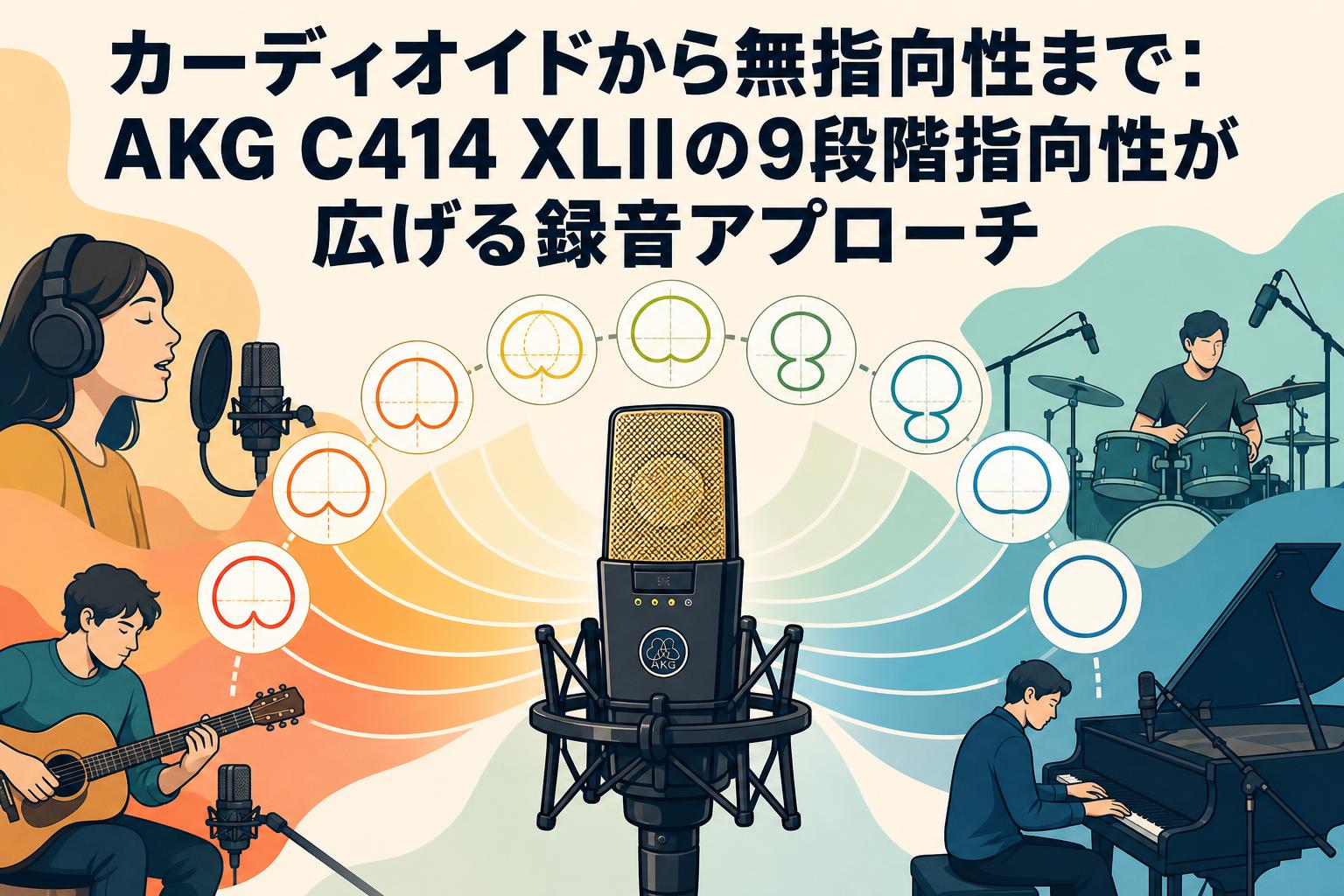 カーディオイドから無指向性まで：AKG C414 XLIIの9段階指向性が広げる録音アプローチ