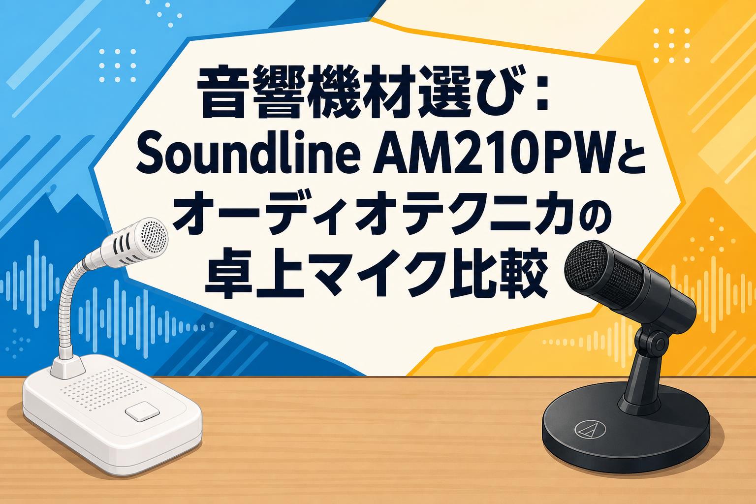 音響機材選び：Soundline AM210PWとオーディオテクニカの卓上マイク比較