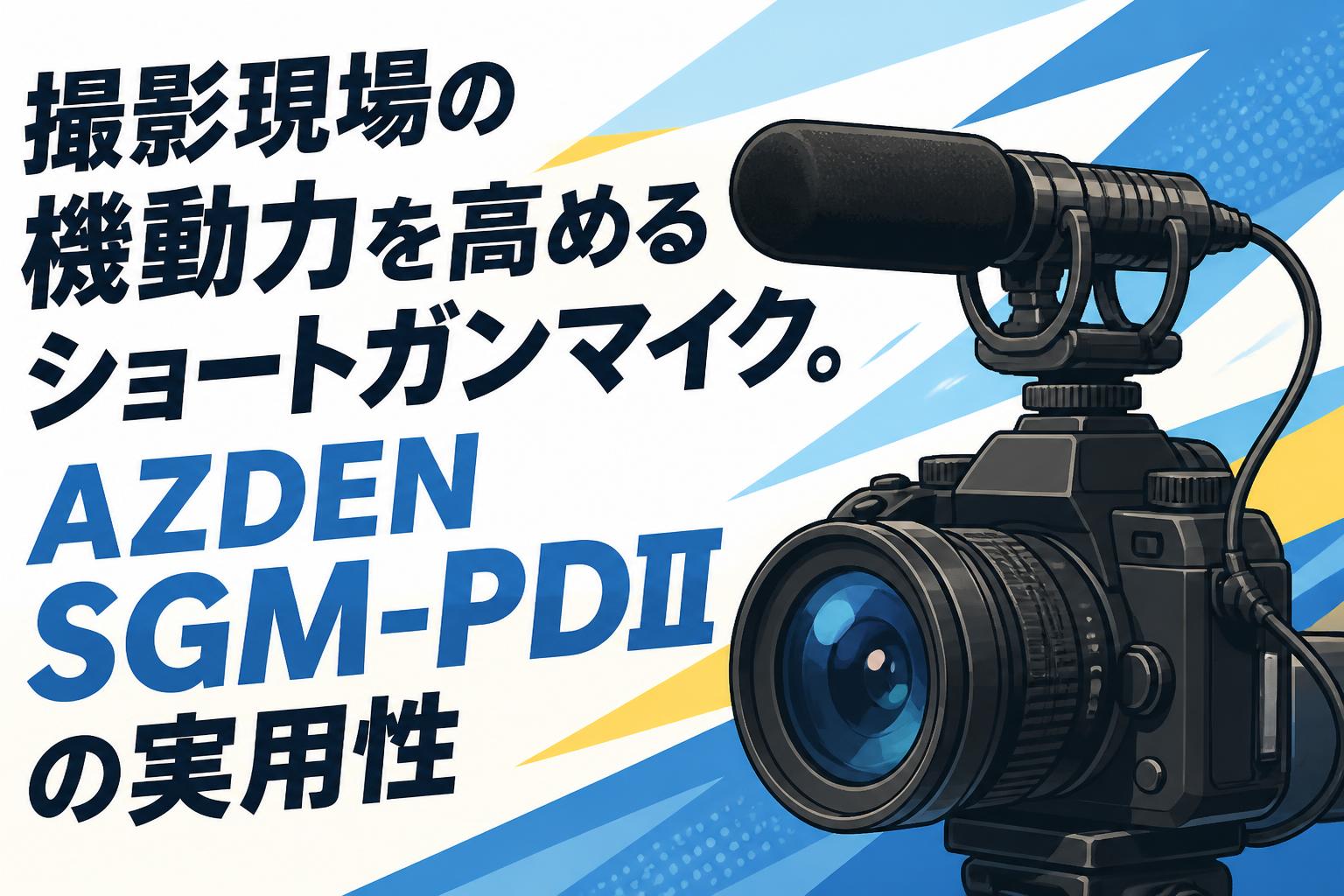 撮影現場の機動力を高めるショートガンマイク。AZDEN SGM-PDIIの実用性