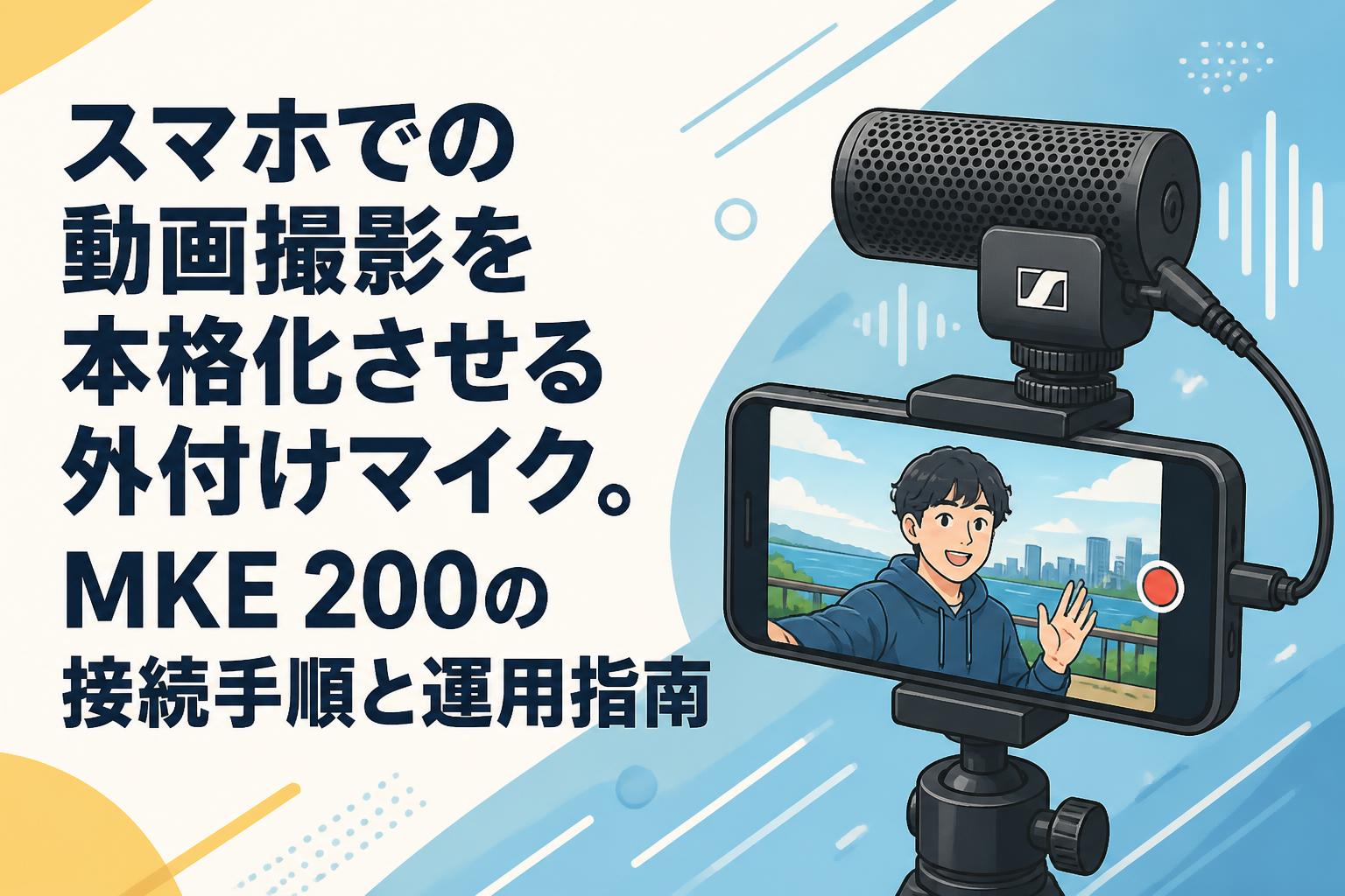 スマホでの動画撮影を本格化させる外付けマイク。MKE 200の接続手順と運用指南