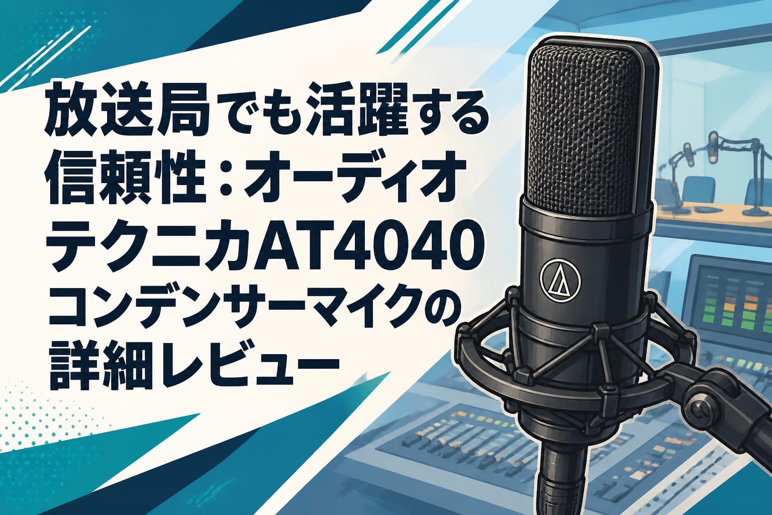 放送局でも活躍する信頼性：オーディオテクニカAT4040コンデンサーマイクの詳細レビュー
