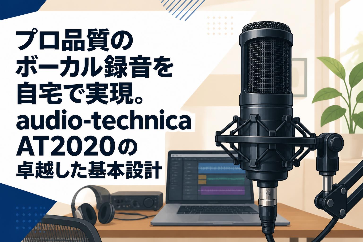 プロ品質のボーカル録音を自宅で実現。audio-technica AT2020の卓越した基本設計