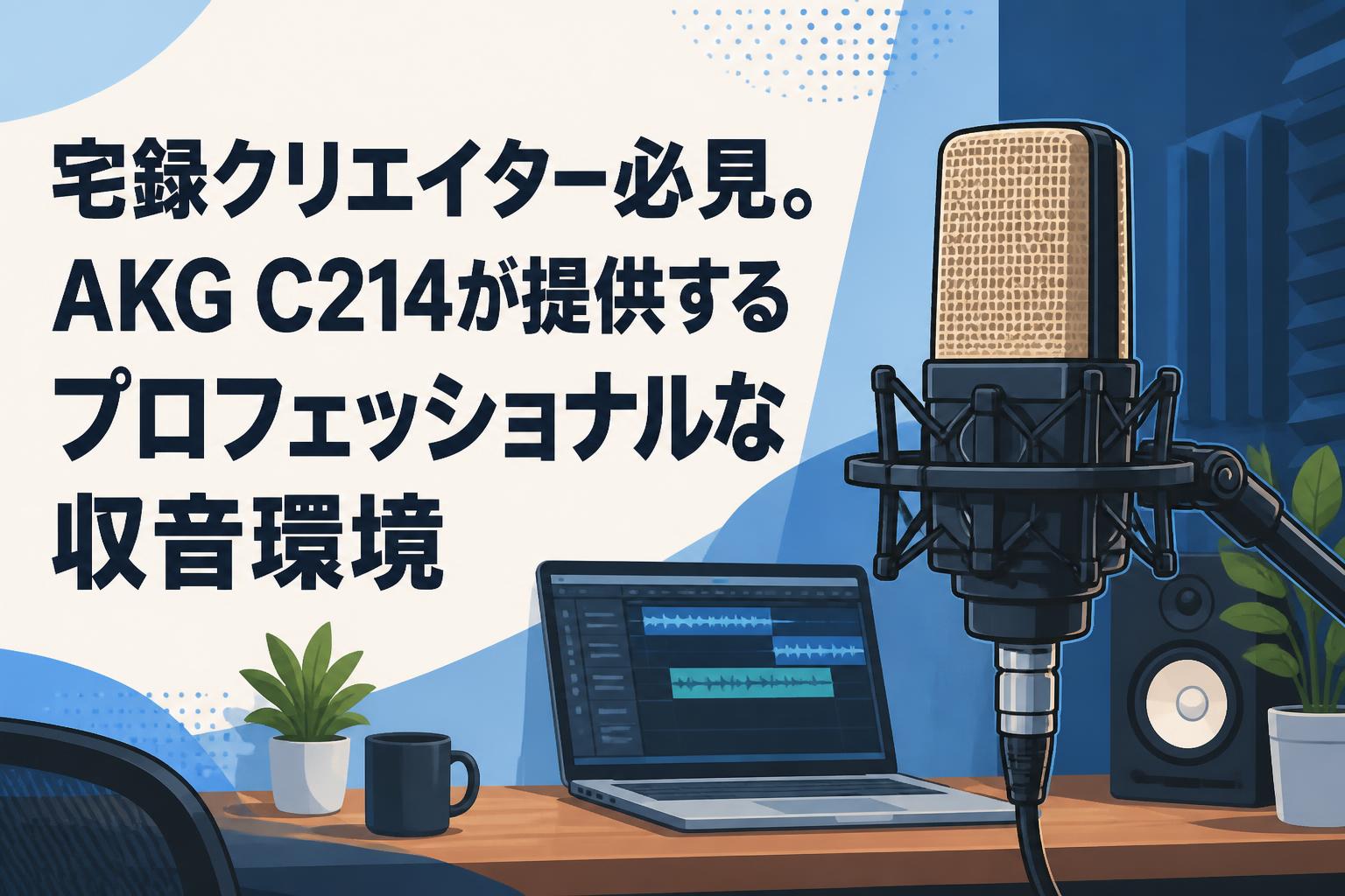 宅録クリエイター必見。AKG C214が提供するプロフェッショナルな収音環境