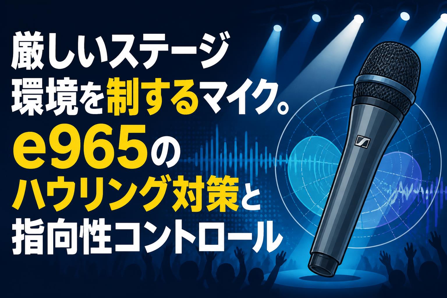 厳しいステージ環境を制するマイク。e965のハウリング対策と指向性コントロール