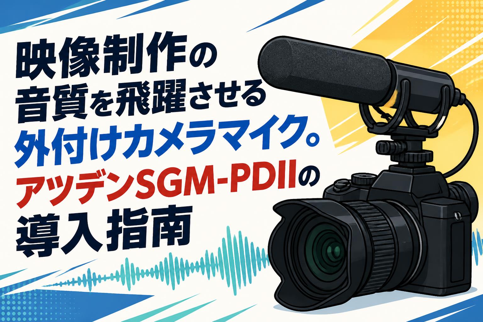 映像制作の音質を飛躍させる外付けカメラマイク。アツデンSGM-PDIIの導入指南