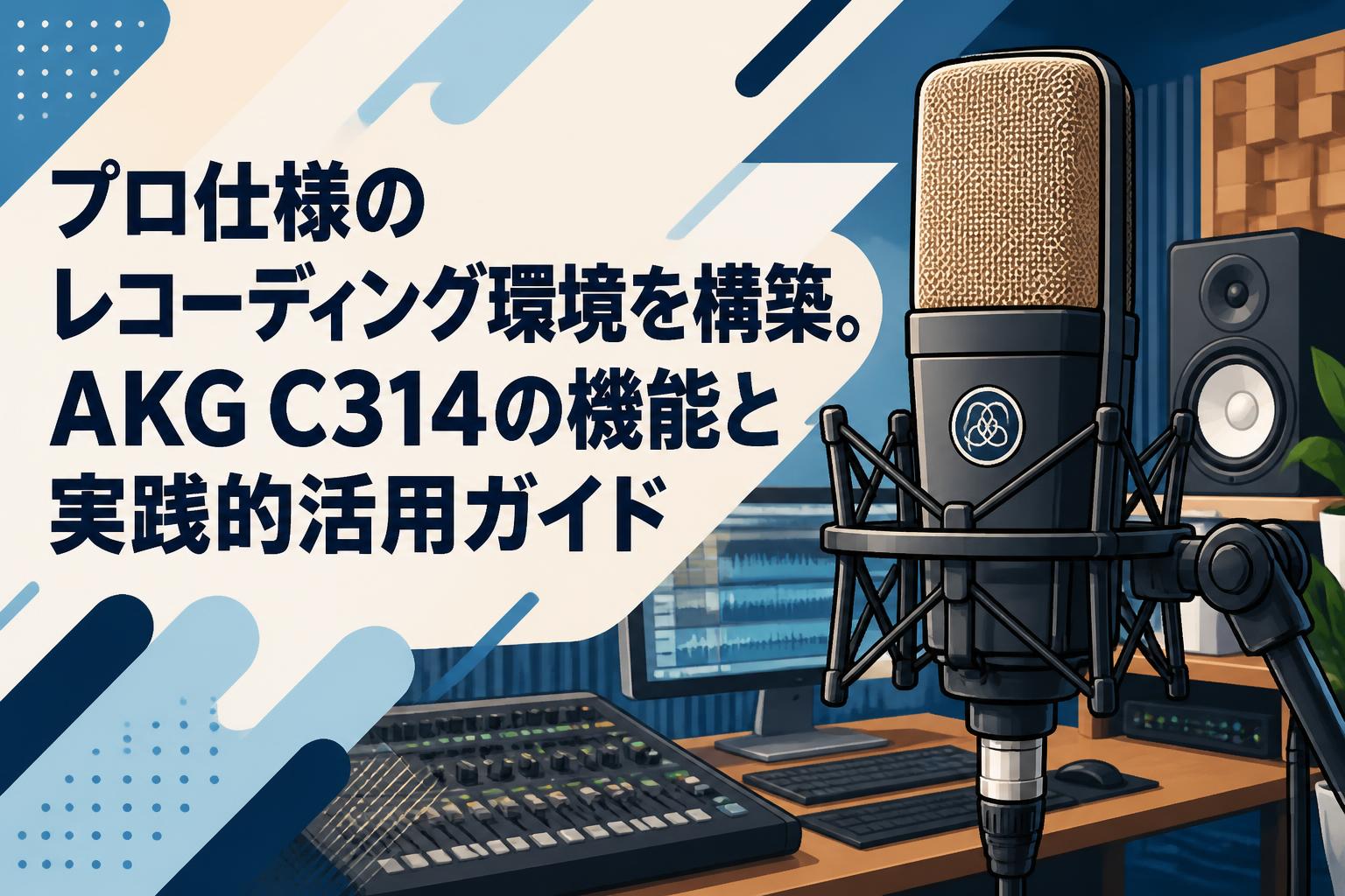 プロ仕様のレコーディング環境を構築。AKG C314の機能と実践的活用ガイド