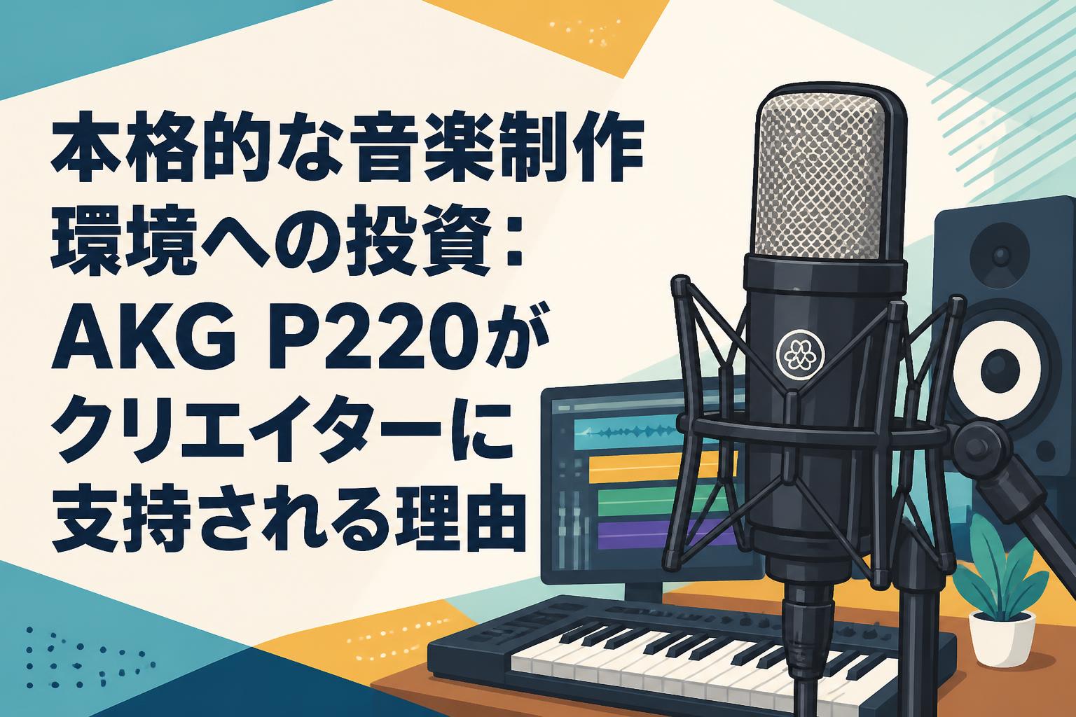 本格的な音楽制作環境への投資：AKG P220がクリエイターに支持される理由