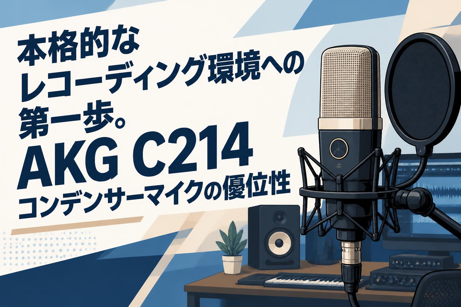 本格的なレコーディング環境への第一歩。AKG C214コンデンサーマイクの優位性