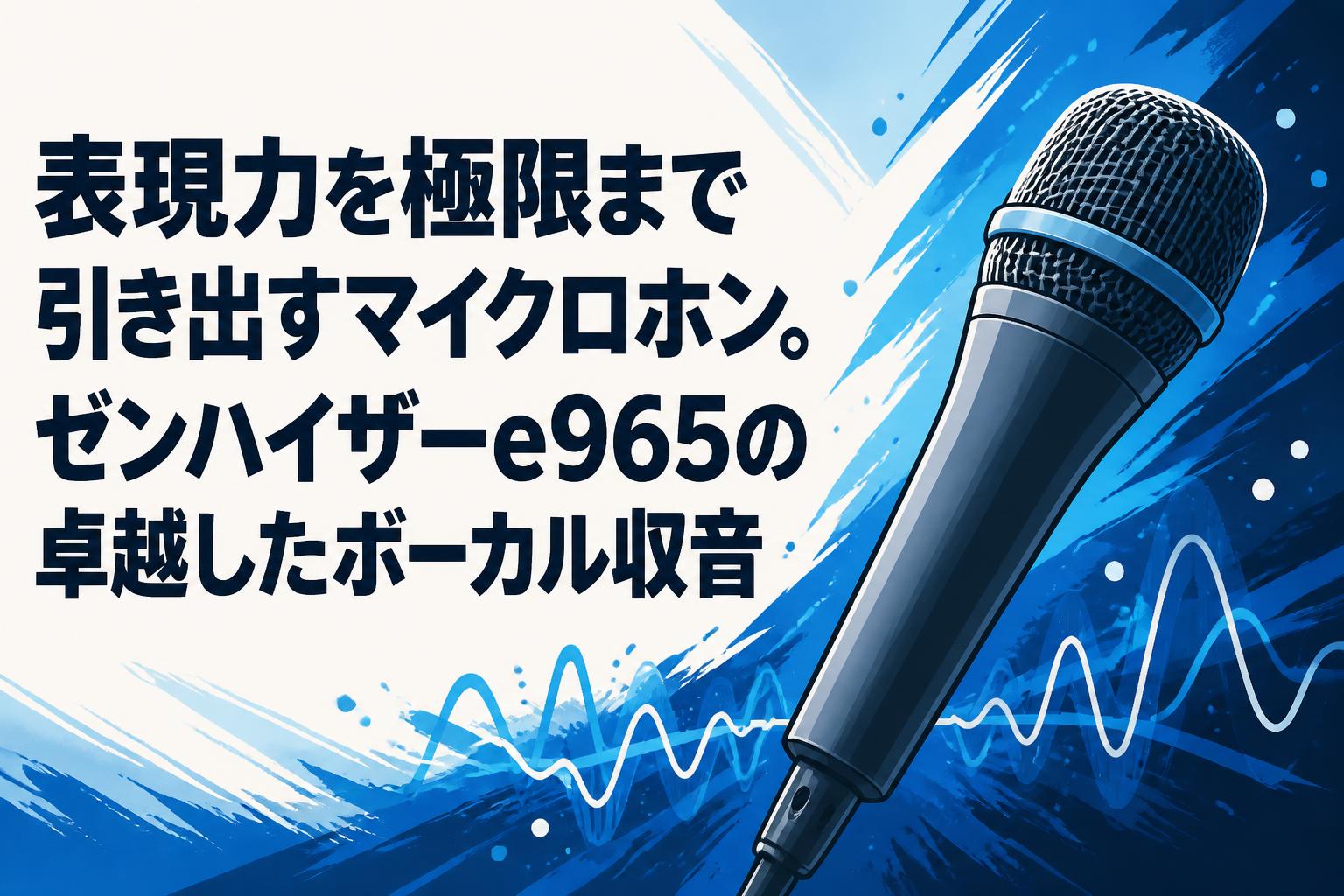 表現力を極限まで引き出すマイクロホン。ゼンハイザーe965の卓越したボーカル収音