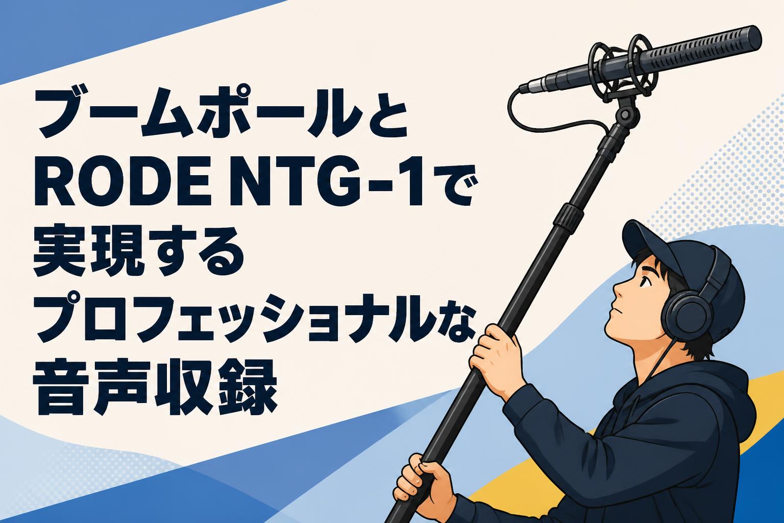 ブームポールとRODE NTG-1で実現するプロフェッショナルな音声収録