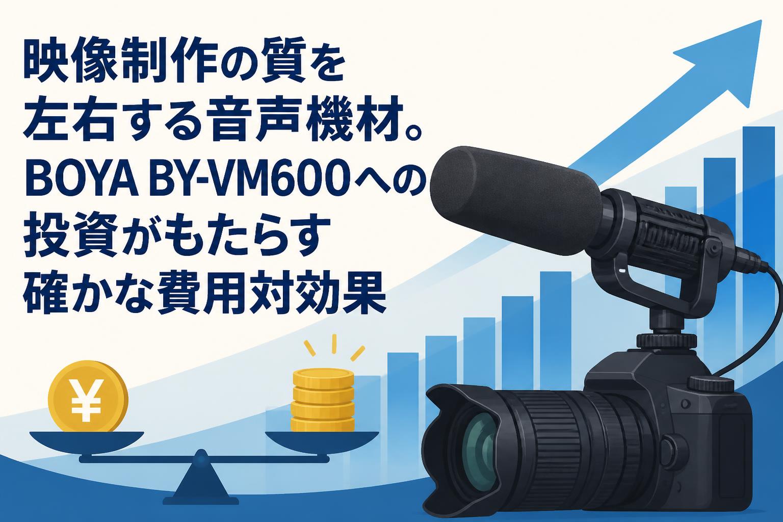 映像制作の質を左右する音声機材。BOYA BY-VM600への投資がもたらす確かな費用対効果