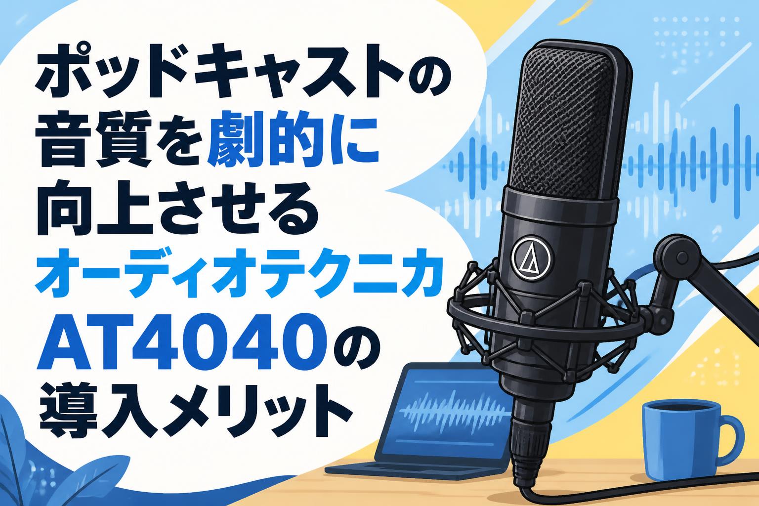 ポッドキャストの音質を劇的に向上させるオーディオテクニカAT4040の導入メリット