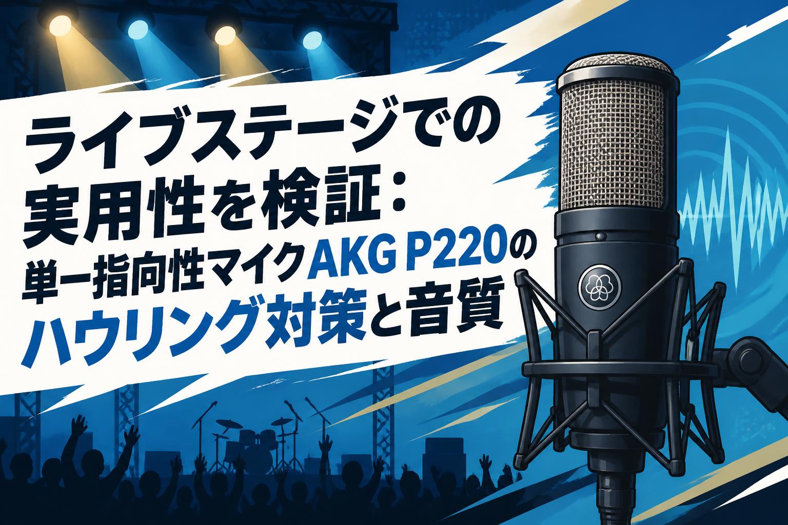 ライブステージでの実用性を検証：単一指向性マイクAKG P220のハウリング対策と音質
