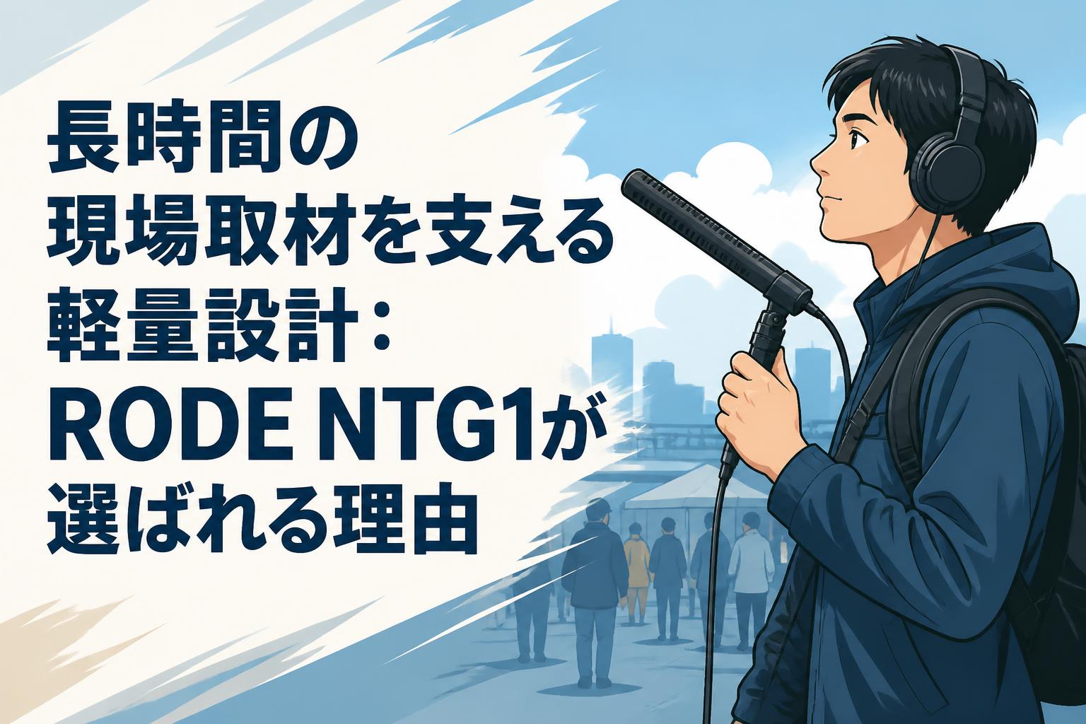 長時間の現場取材を支える軽量設計：RODE NTG1が選ばれる理由
