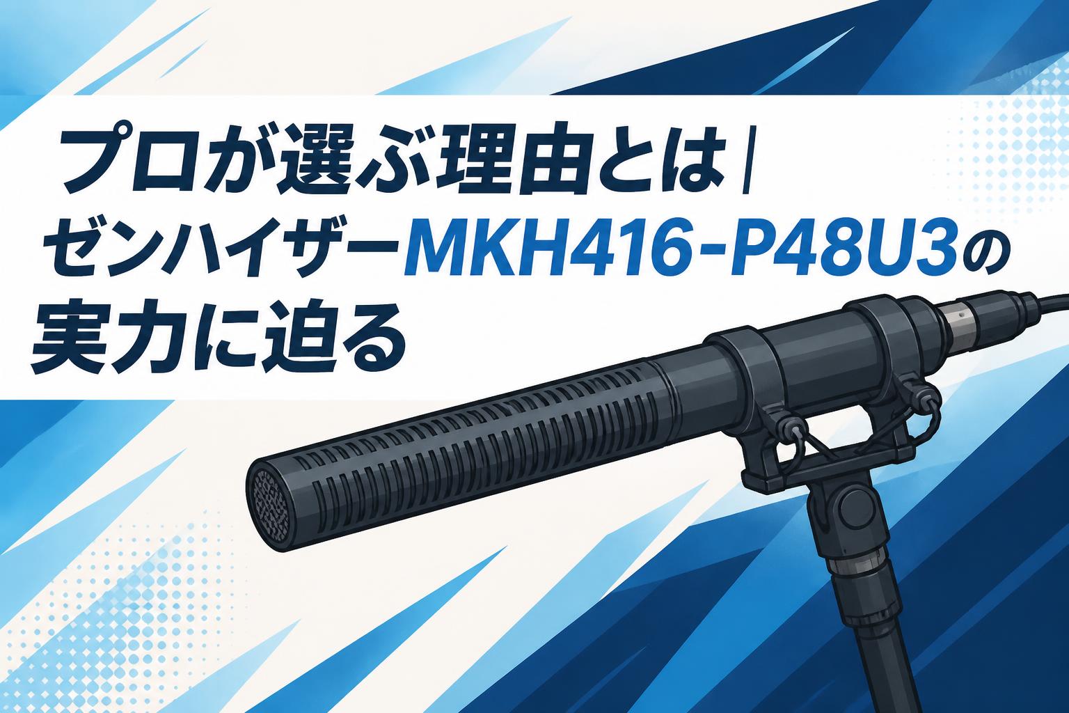 プロが選ぶ理由とは｜ゼンハイザーMKH416-P48U3の実力に迫る