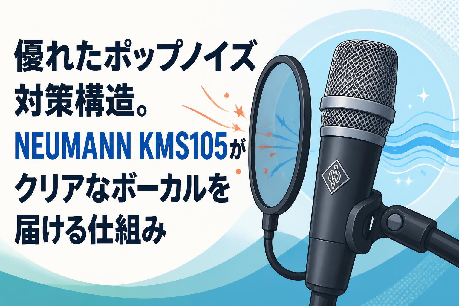 優れたポップノイズ対策構造。NEUMANN KMS105がクリアなボーカルを届ける仕組み