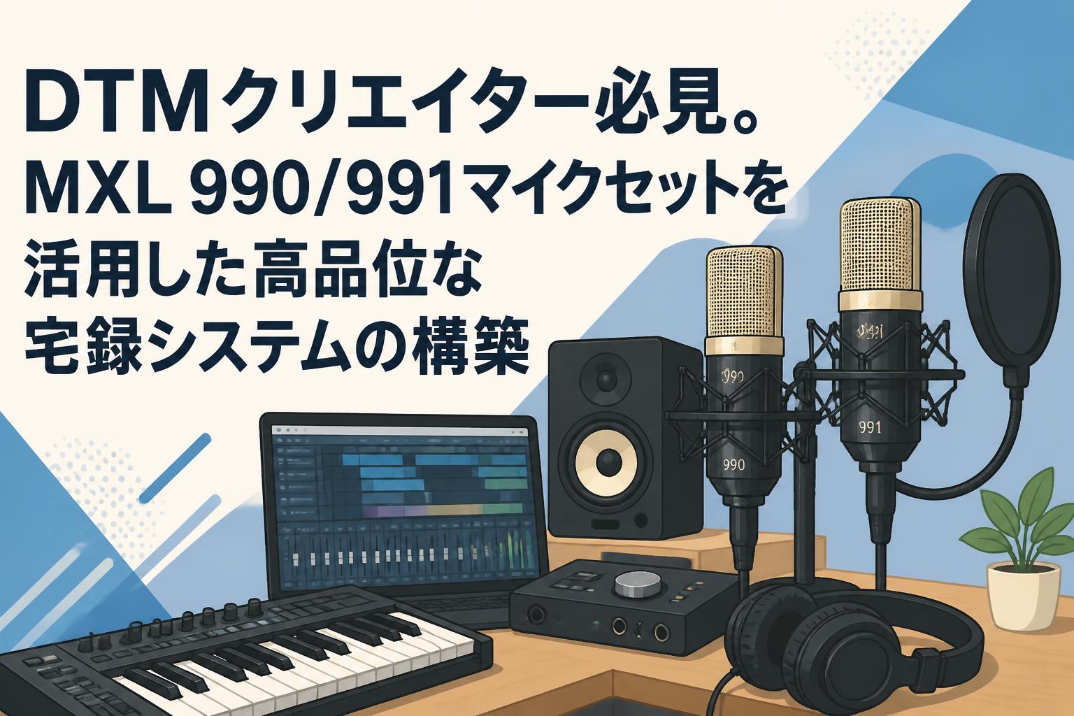 DTMクリエイター必見。MXL 990/991マイクセットを活用した高品位な宅録システムの構築