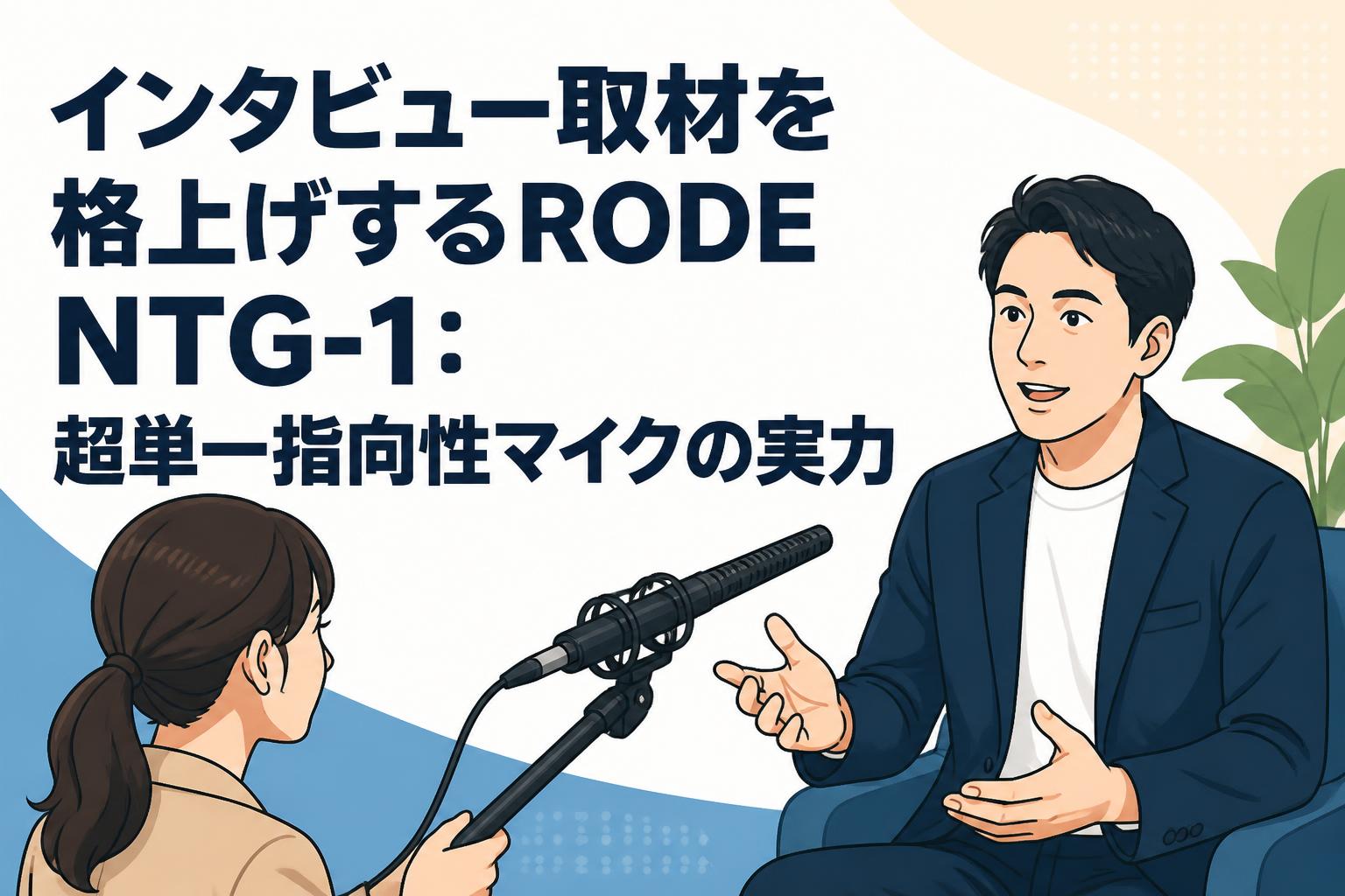 インタビュー取材を格上げするRODE NTG-1：超単一指向性マイクの実力