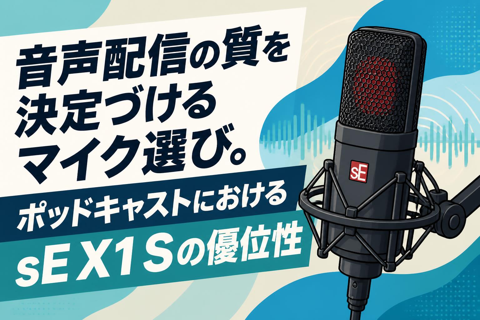 音声配信の質を決定づけるマイク選び。ポッドキャストにおけるsE X1 Sの優位性