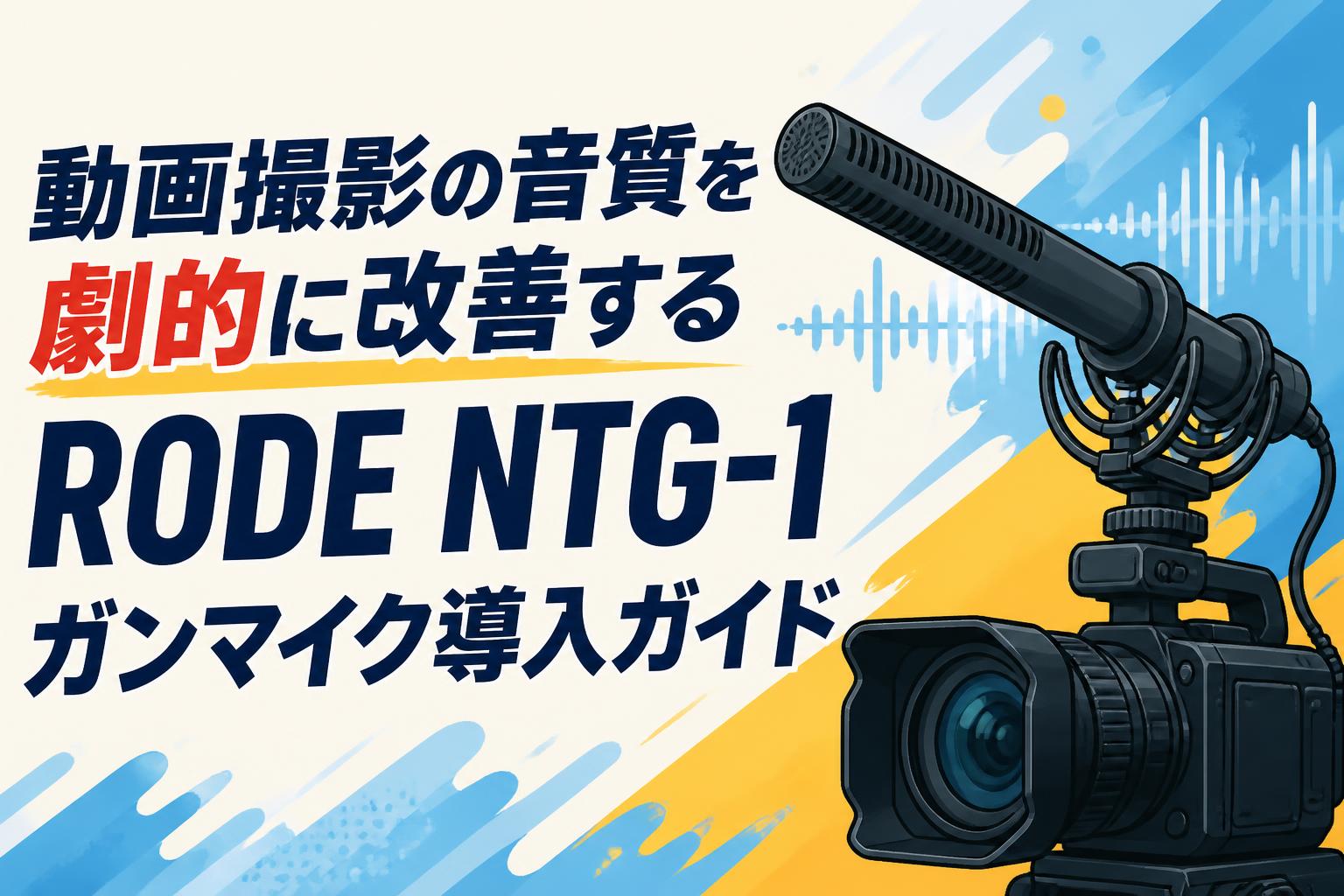 動画撮影の音質を劇的に改善するRODE NTG-1ガンマイク導入ガイド