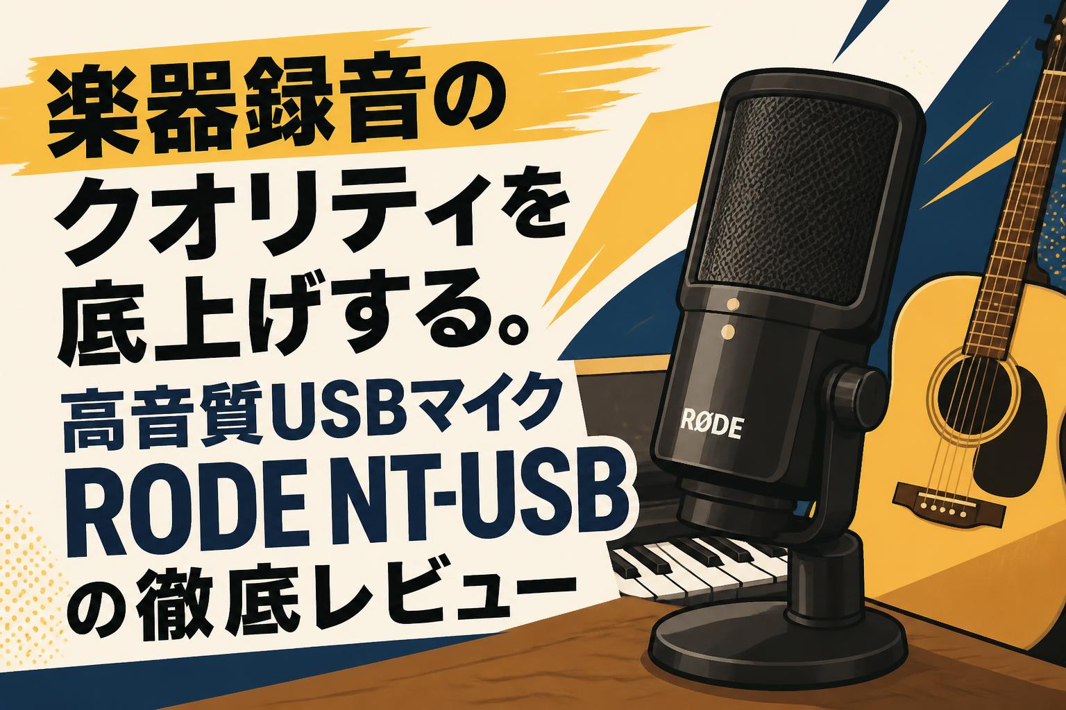 楽器録音のクオリティを底上げする。高音質USBマイクRODE NT-USBの徹底レビュー