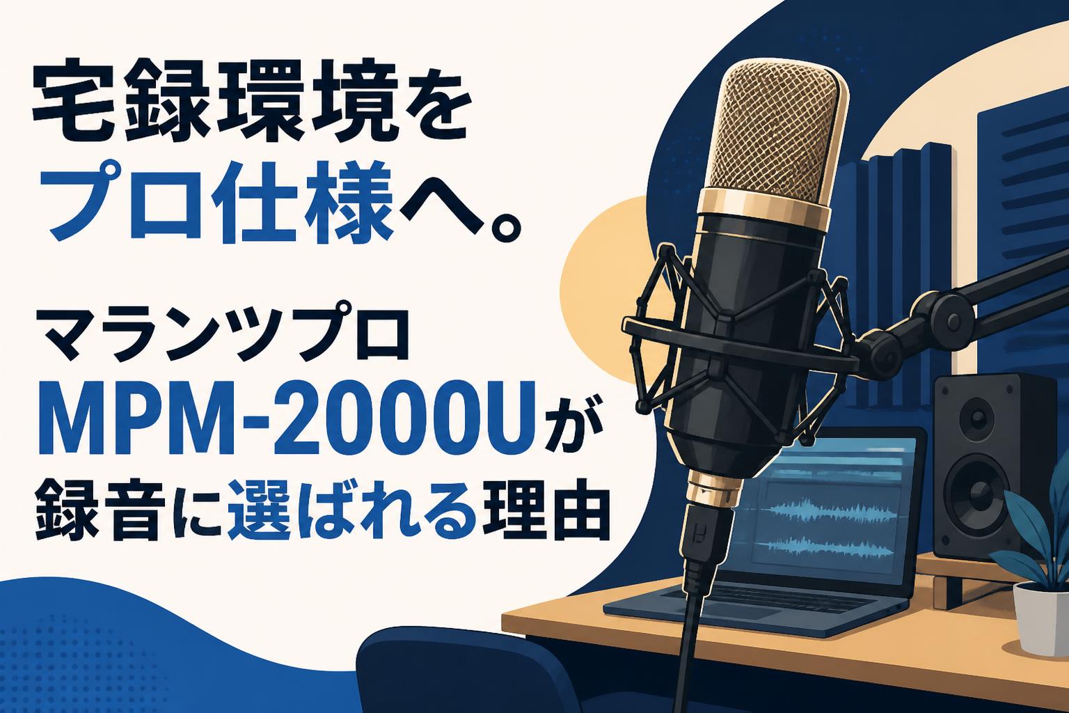 宅録環境をプロ仕様へ。マランツプロ MPM-2000Uが録音に選ばれる理由