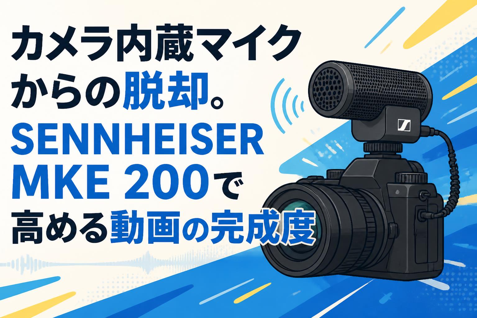 カメラ内蔵マイクからの脱却。SENNHEISER MKE 200で高める動画の完成度