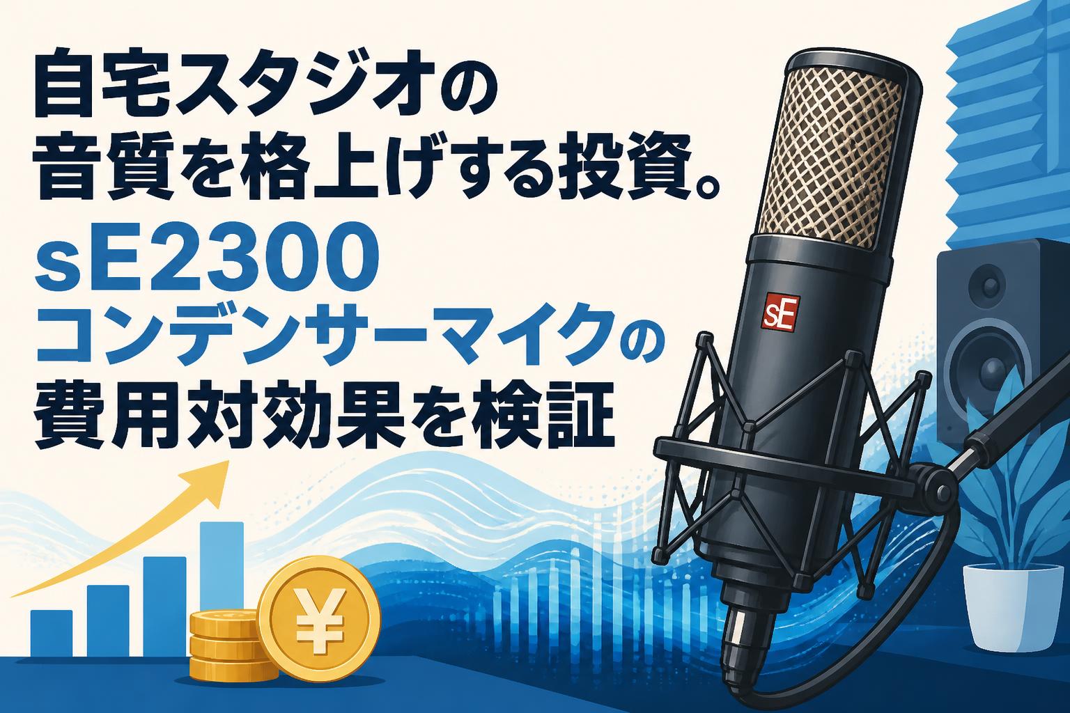 自宅スタジオの音質を格上げする投資。sE2300コンデンサーマイクの費用対効果を検証