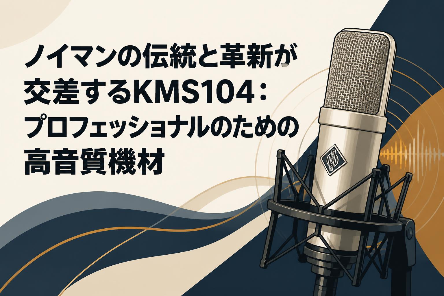 ノイマンの伝統と革新が交差するKMS104：プロフェッショナルのための高音質機材