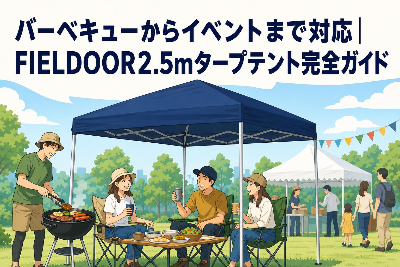 バーベキューからイベントまで対応｜FIELDOOR2.5mタープテント完全ガイド