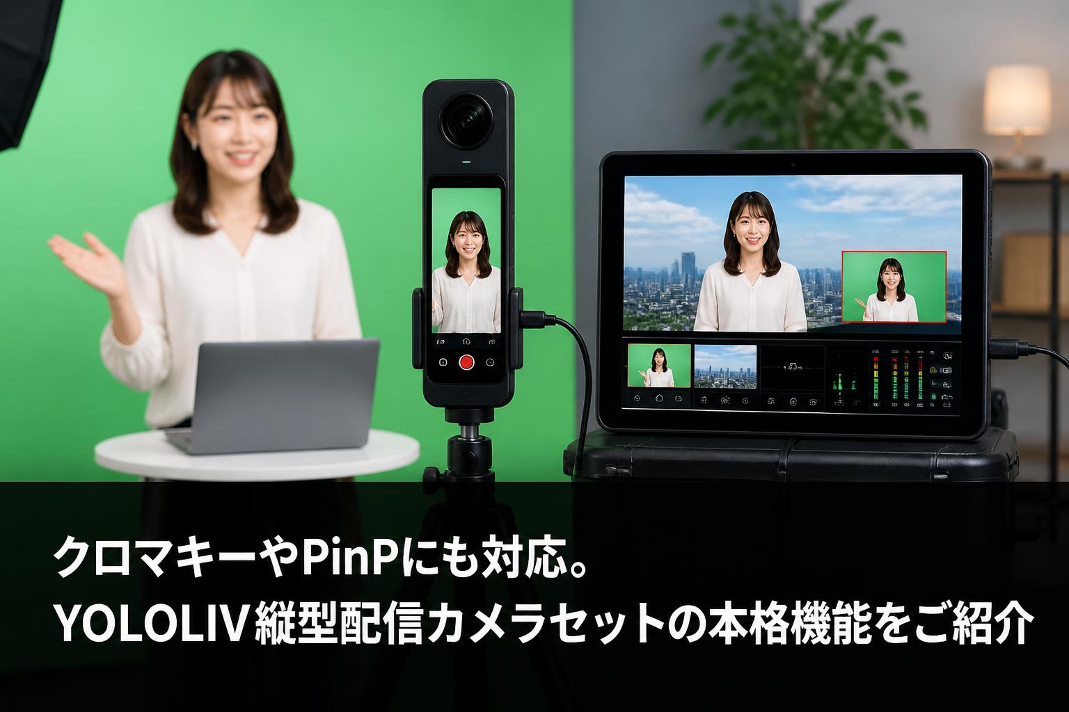 クロマキーやPinPにも対応。YOLOLIV縦型配信カメラセットの本格機能をご紹介