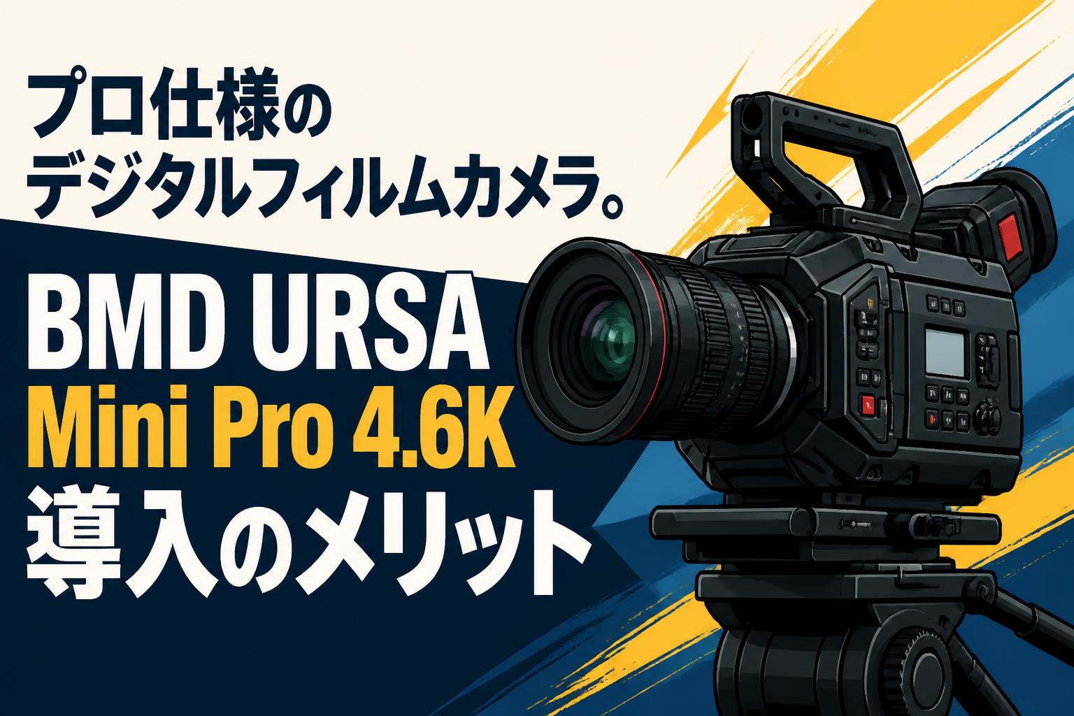 プロ仕様のデジタルフィルムカメラ。BMD URSA Mini Pro 4.6K導入のメリット