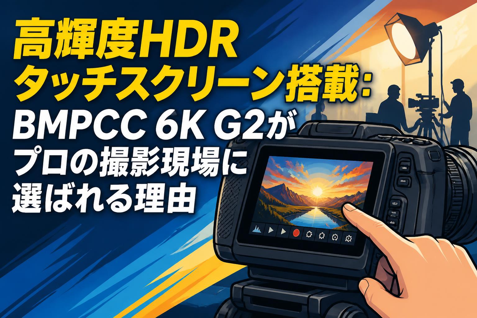 高輝度HDRタッチスクリーン搭載：BMPCC 6K G2がプロの撮影現場に選ばれる理由
