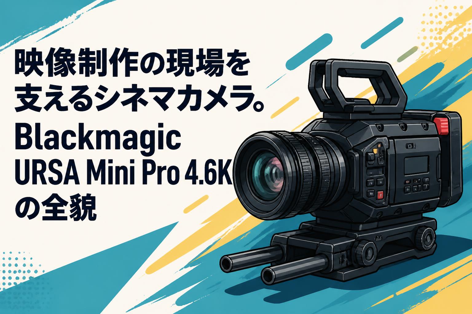映像制作の現場を支えるシネマカメラ。Blackmagic URSA Mini Pro 4.6Kの全貌
