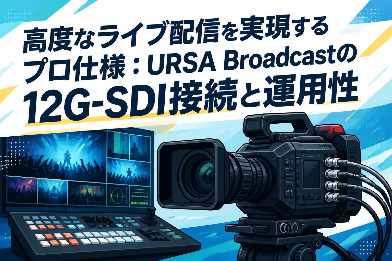 高度なライブ配信を実現するプロ仕様：URSA Broadcastの12G-SDI接続と運用性