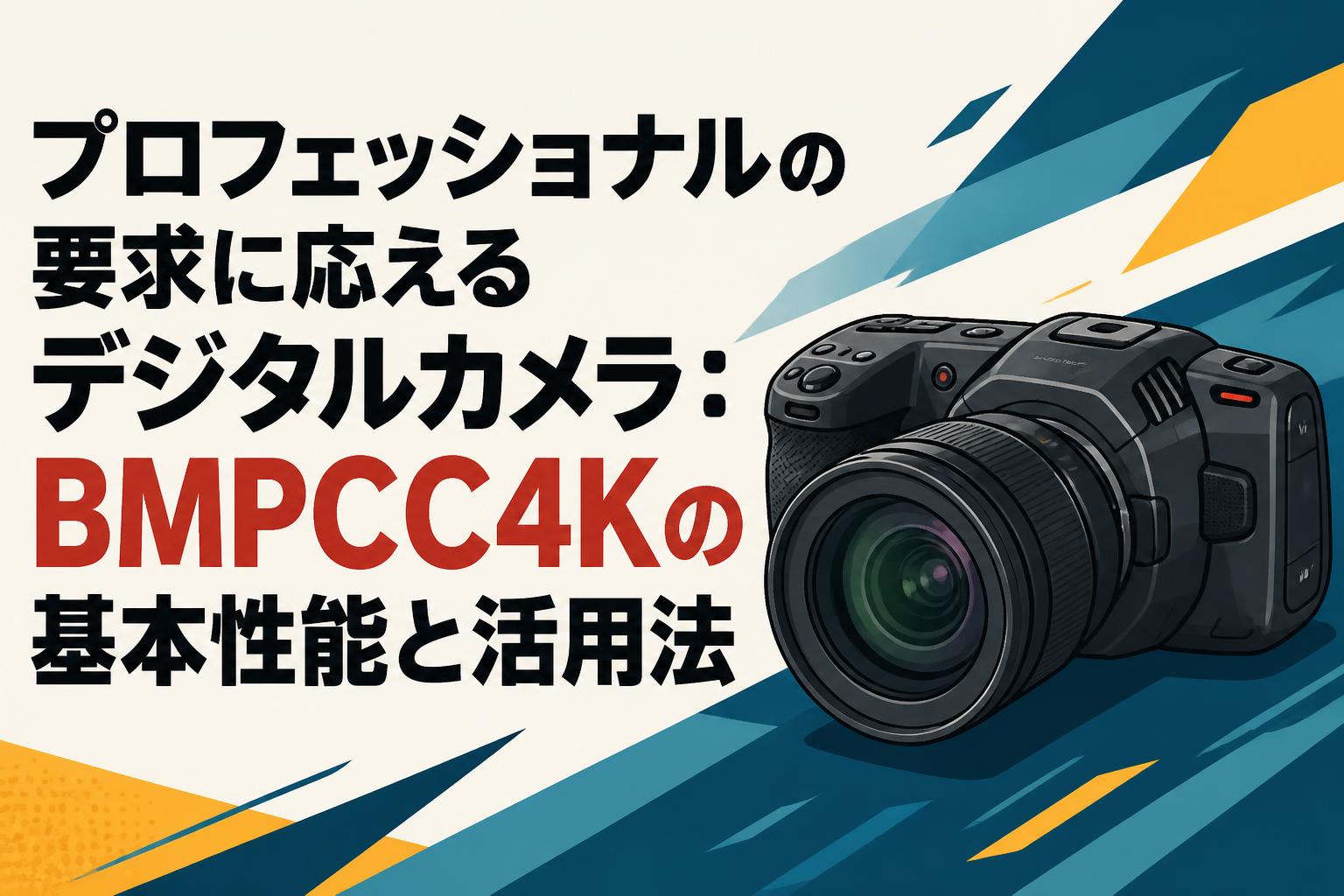 プロフェッショナルの要求に応えるデジタルカメラ：BMPCC4Kの基本性能と活用法