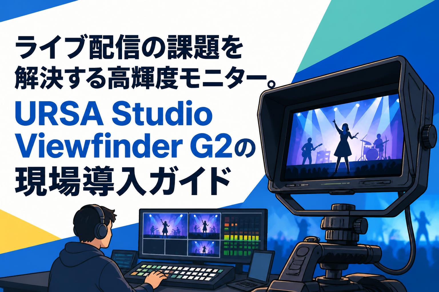 ライブ配信の課題を解決する高輝度モニター。URSA Studio Viewfinder G2の現場導入ガイド