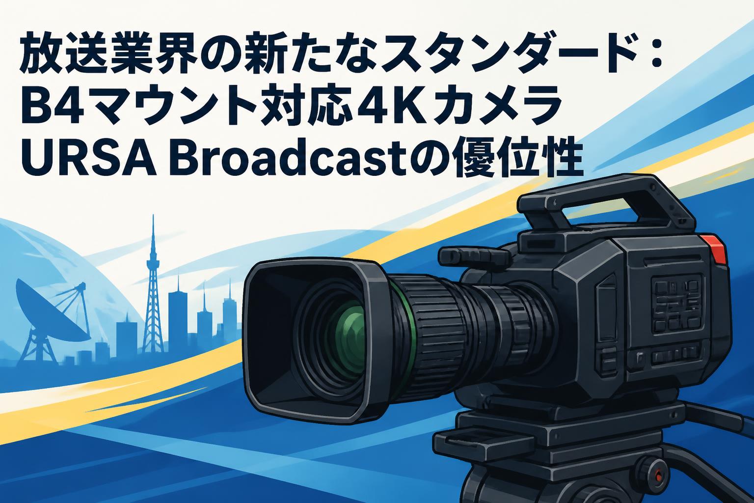 放送業界の新たなスタンダード：B4マウント対応4KカメラURSA Broadcastの優位性