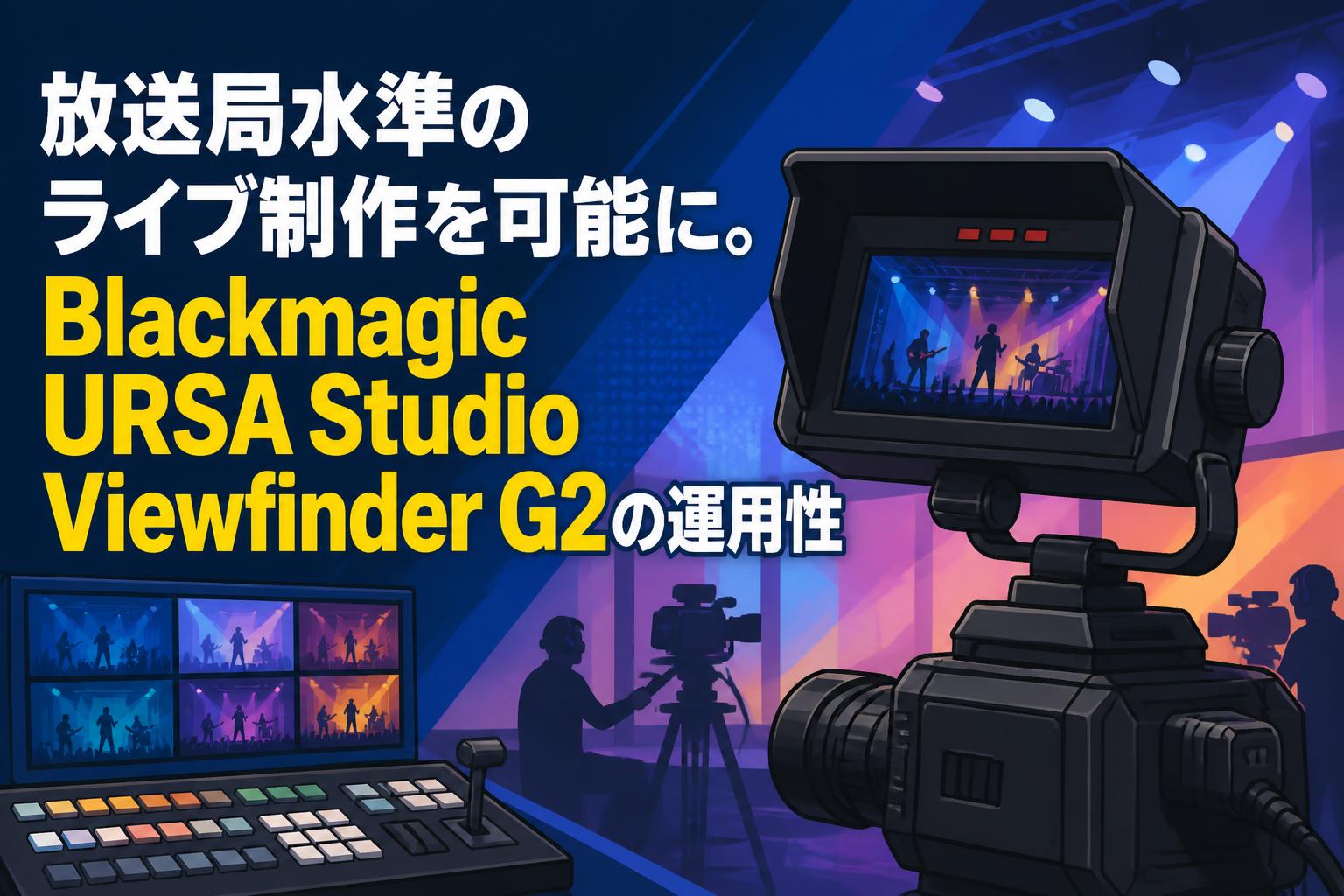放送局水準のライブ制作を可能に。Blackmagic URSA Studio Viewfinder G2の運用性