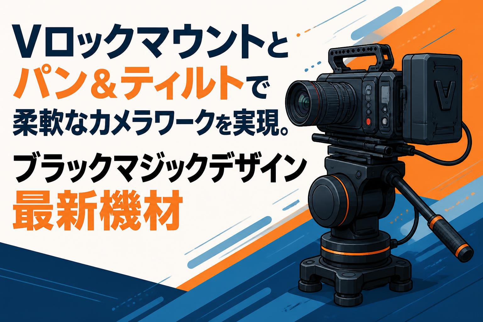 Vロックマウントとパン＆ティルトで柔軟なカメラワークを実現。ブラックマジックデザイン最新機材
